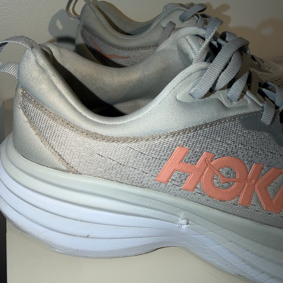 Hoka Women’s Sneakers-Sz 9.5. Gray/light Coral. - Picture 10 of 11